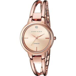 Women's Genuine Diamond Dial Bangle Watch